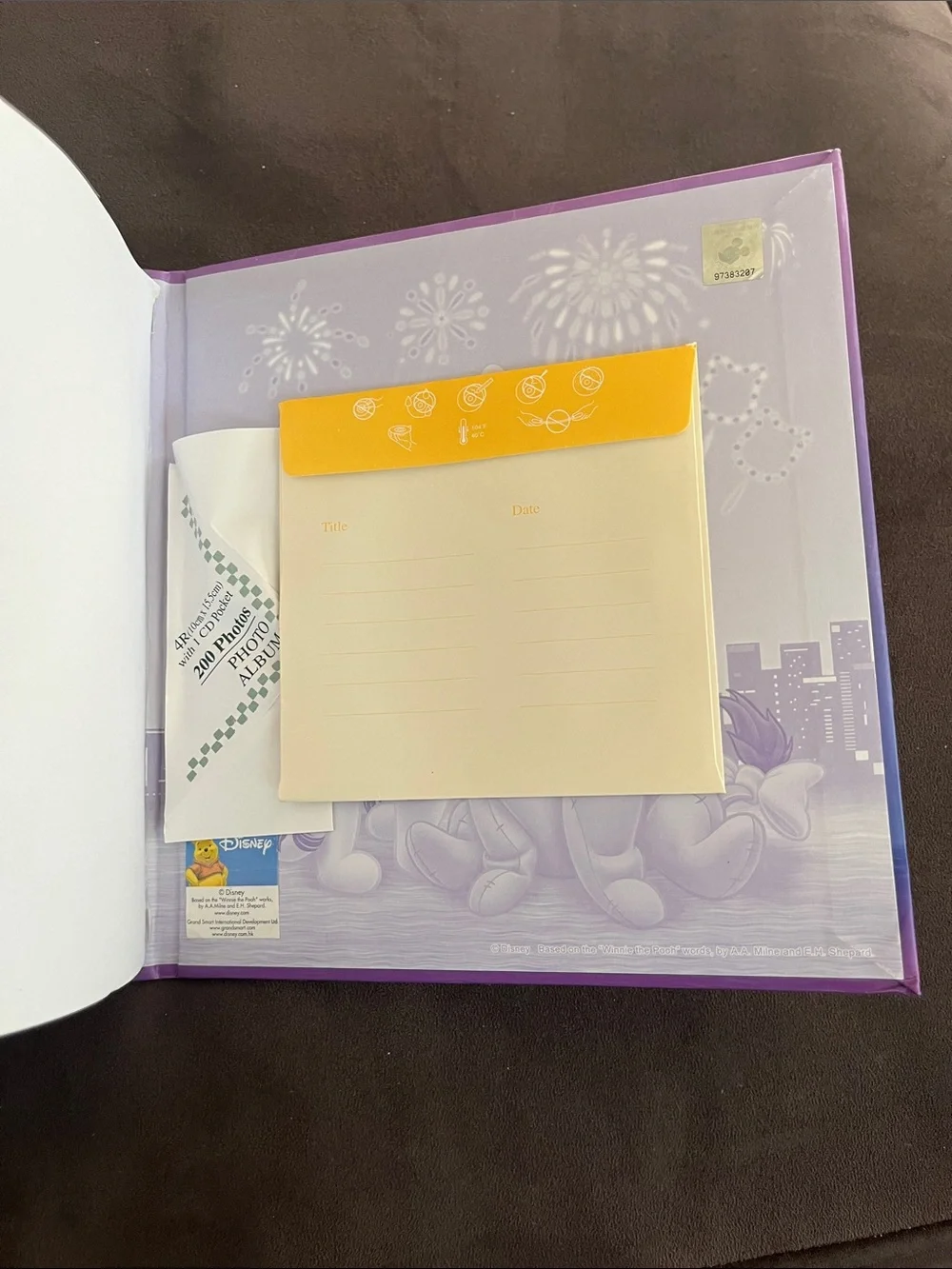 Brand new never used Disney Purple Winnie the Pooh & Friends photo album